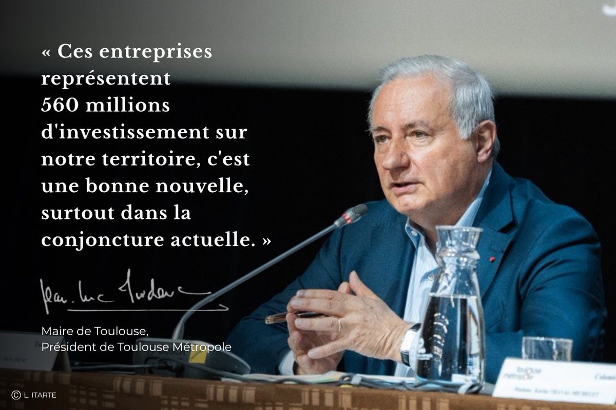 jlmoudenc's tweet photo. [#ConseilTM] ✅ 560 millions d’euros d’investissement pour Toulouse Métropole avec 4 projets annoncés dans le cadre de Choose France : Sandoz, Tekever, Venturi Space et Boehringer Ingelheim.

Une belle reconnaissance de l’attractivité de notre métropole et de sa capacité à attirer des entreprises créatrices d’emplois.