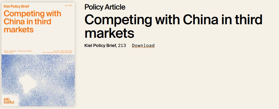 kielinstitute's tweet photo. Broad tariffs on China are not the answer to Europe’s competitiveness challenges. A new Kiel Policy Brief shows market share losses go beyond China - pointing to broader, homegrown issues. The real fix: more investment in innovation & productivity 👉 https://t.co/72rU42XvFC
@julianhinz
