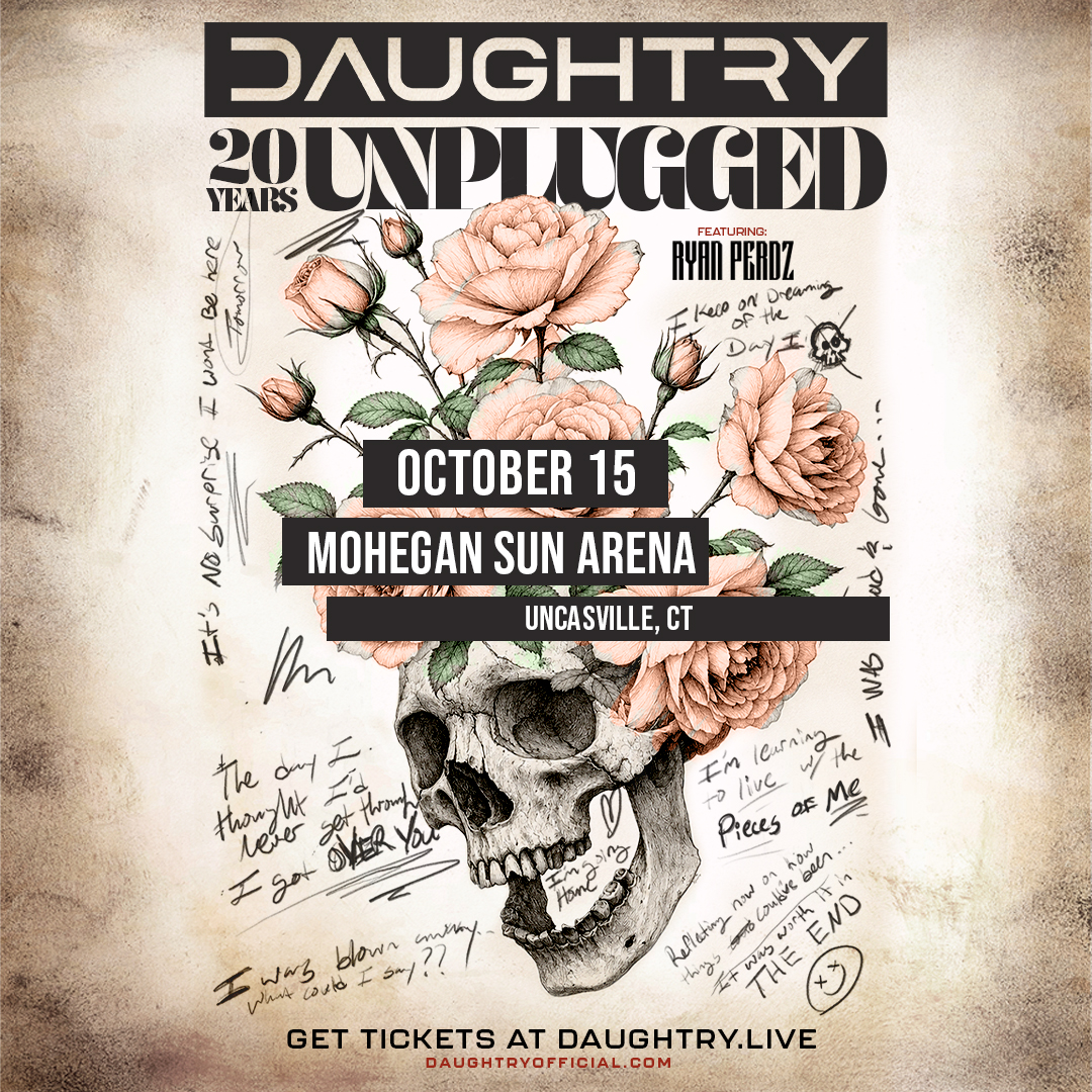 MoheganSun's tweet photo. Daughtry fans! presales for the 20 Years Unplugged tour are officially LIVE! This is your chance to secure your spot before the general public! Dive into the vault with us for an unforgettable acoustic experience filled with classics, current hits, and a few surprises!

Don’t wait—grab your presale tickets NOW with the code 20YEARSMS at https://t.co/OStRQpP3MT