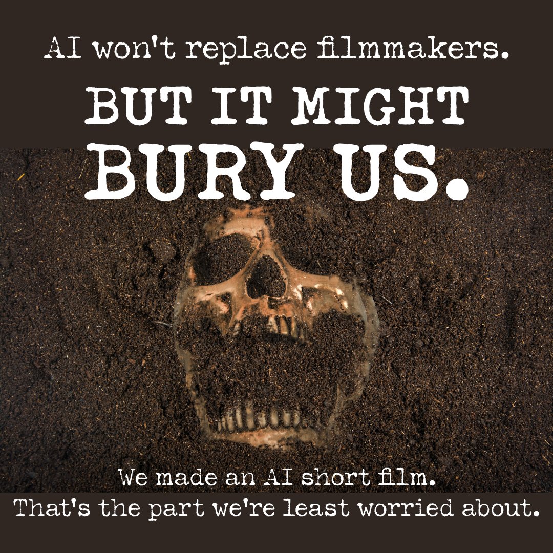 IndieF1lmPod's tweet photo. Can AI make a good short film? We didn't know, so, we tested it. The result was technically a film, spiritually a cry for help, and weirdly comforting?

This week on Indie Film Podcast: Should filmmakers be worried about AI? And if so, why? https://t.co/JfCiuzp5Jz https://t.co/3JD9jMva7O