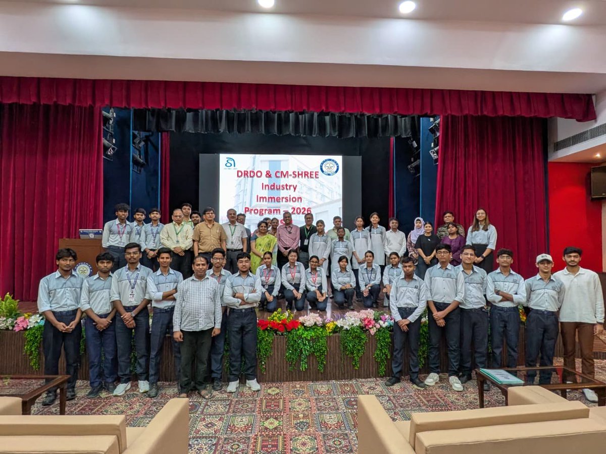 DRDO_India's tweet photo. DRDO organises Industry Immersion Programme for CM SHRI Govt School Students at Solid State Physics Laboratory (SSPL), Delhi during 15-19 June 2026 to Inspire young minds towards Science, Technology and Innovation.

Shri Vipin Kumar Kaushik, Director, DRPPI; Dr Sanjai K. Dwivedi, Director, DHRV and Shri Anup Lal Shah, Officiating Director, SSPL Interacted with students and highlighted DRDO’s contributions towards strengthening national security through Indigenous Defence Technologies and Scientific Excellence.
The programme provided students with valuable insights into emerging technologies, Defence R&D and career opportunities in the scientific domain.
@EduMinOfIndia
 #AatmanirbharBharat
@SpokespersonMoD