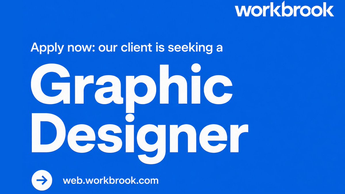 workbrookhq's tweet photo. 🔔NOW HIRING: Graphics Designer  

Our client is seeking a creative Graphics Designer to produce engaging visual content across digital and print platforms, ensuring brand consistency and high-quality design output.  

Lagos, Nigeria 
2+ years’ experience  https://t.co/ofRrb8rbNu https://t.co/brXbzCpp6U