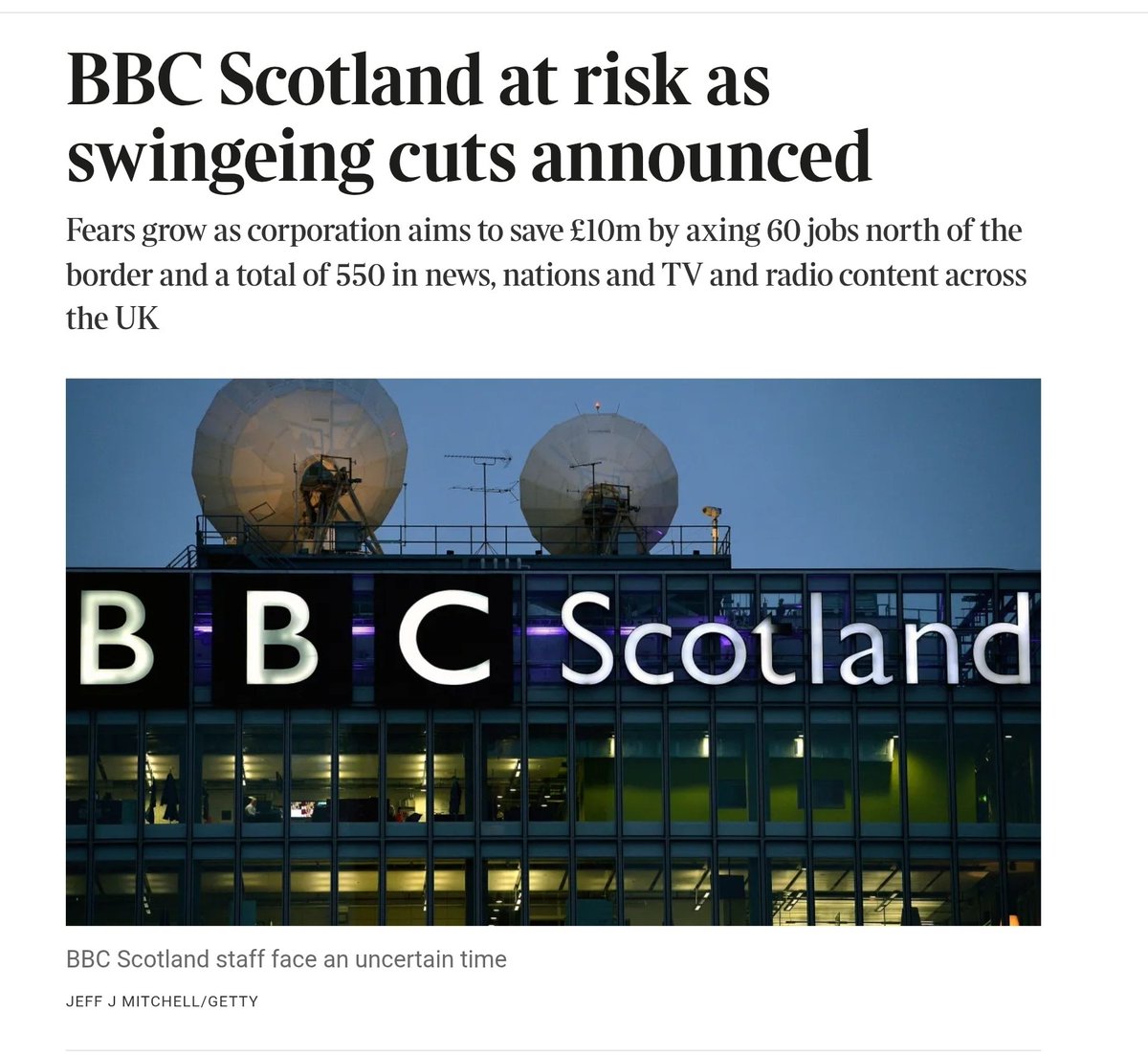 AgentP22's tweet photo. Scrapping Alba and BBC Scotland is a no brainer. 

Especially BBC Alba. Viewing figures are so bad, they don't publish them.

https://t.co/tAOClKnHeB https://t.co/Wd7Hj7ohSm