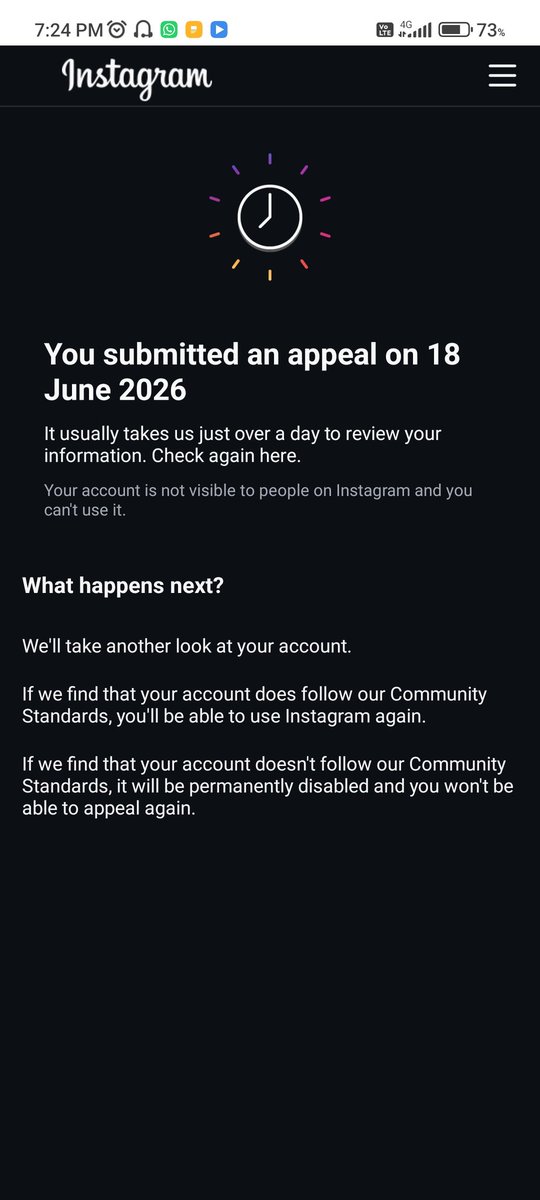 SNasa45638's tweet photo. @Devilsa14908264 @instagram @Meta @finkd Will be come account can we only suspended Instagram account one of worst  ban this app only suspended accounts @instagram  @Meta https://t.co/dJXOhkXynI