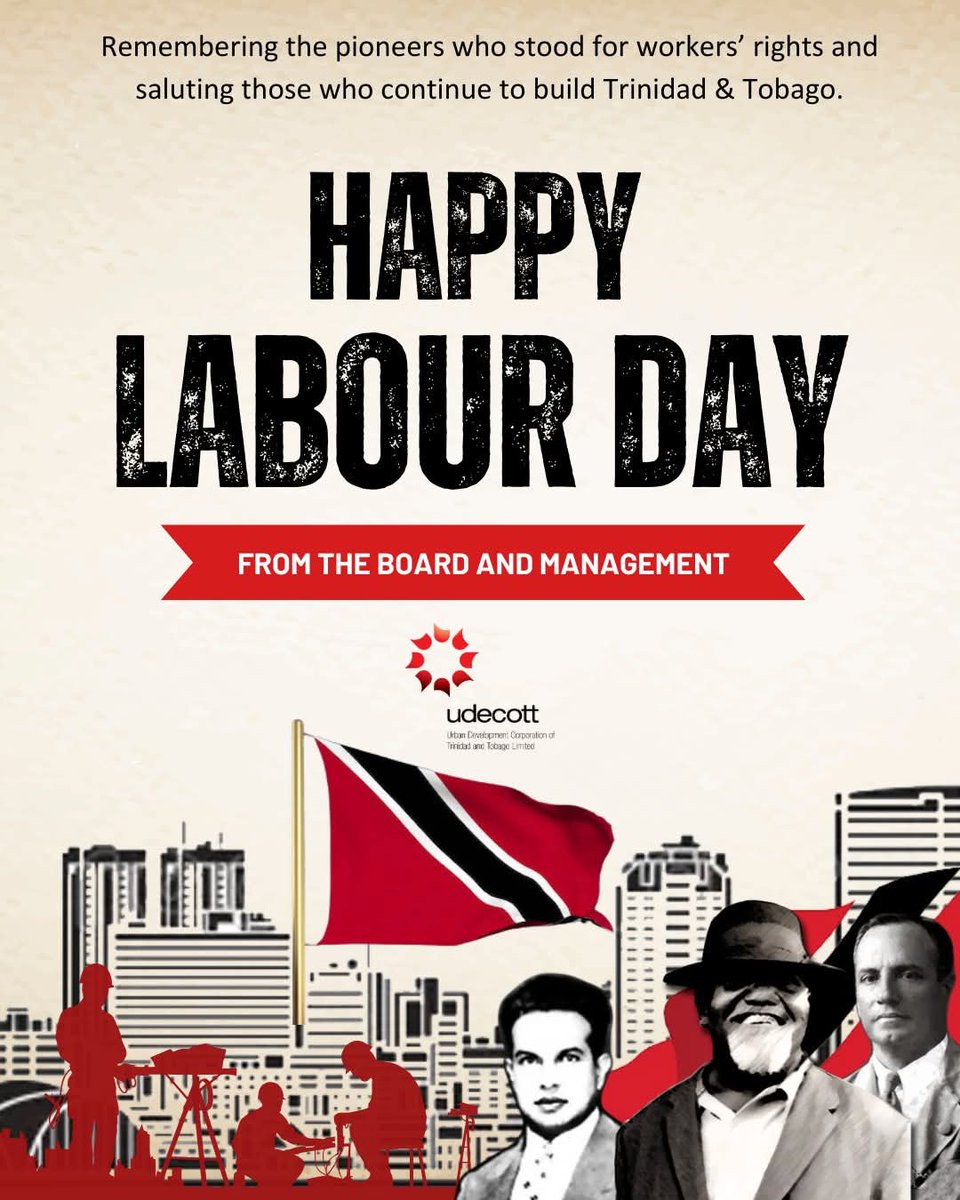 udecottofficial's tweet photo. Labour Day Greetings from The Board and Management of UDeCOTT.

#udecott https://t.co/z6Msn3mm6d
