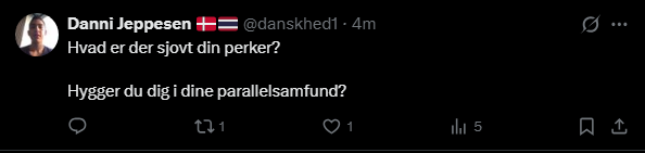 cyrus_razavi's tweet photo. Her har vi Danni Jeppesen, @danskhed1, som råber “perker” til højre og venstre, mens hans eget profilbillede får ironien til at skrige. 

Den unge mand ejer åbenbart ikke et spejl. 🤣🤣🤣

#dkmedier #dkpol https://t.co/kWslTanKDj