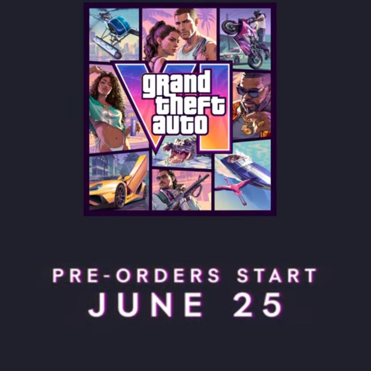 DisTrackers's tweet photo. GTA VI preorders will start on 6/25!
.
#GrandTheftAuto #GTA #VideoGames https://t.co/1U27dpZcmA