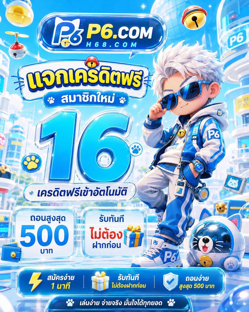 bbxpdii's tweet photo. 🎁 P6 เครดิตฟรี 16 บาท สมาชิกใหม่  
เทิร์น 1 เท่า ถอนสูงสุด 500  
กดรับหน้าเว็บได้เลย ✔️  

สมัครเลย 👉 https://t.co/W5zh86K0un

#เครดิตฟรี #P6 https://t.co/2jYC5oqGQN