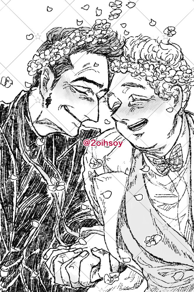 2oihsoy's tweet photo. これは3年前、2人😈👼のハッピーエンドをまっすぐ信じていた私へのアンサー絵　
とことん諦めが悪いから今日もまだ何故か信じてるよ
←3年前(S2直後)    今→ https://t.co/8KFRzrGuc1