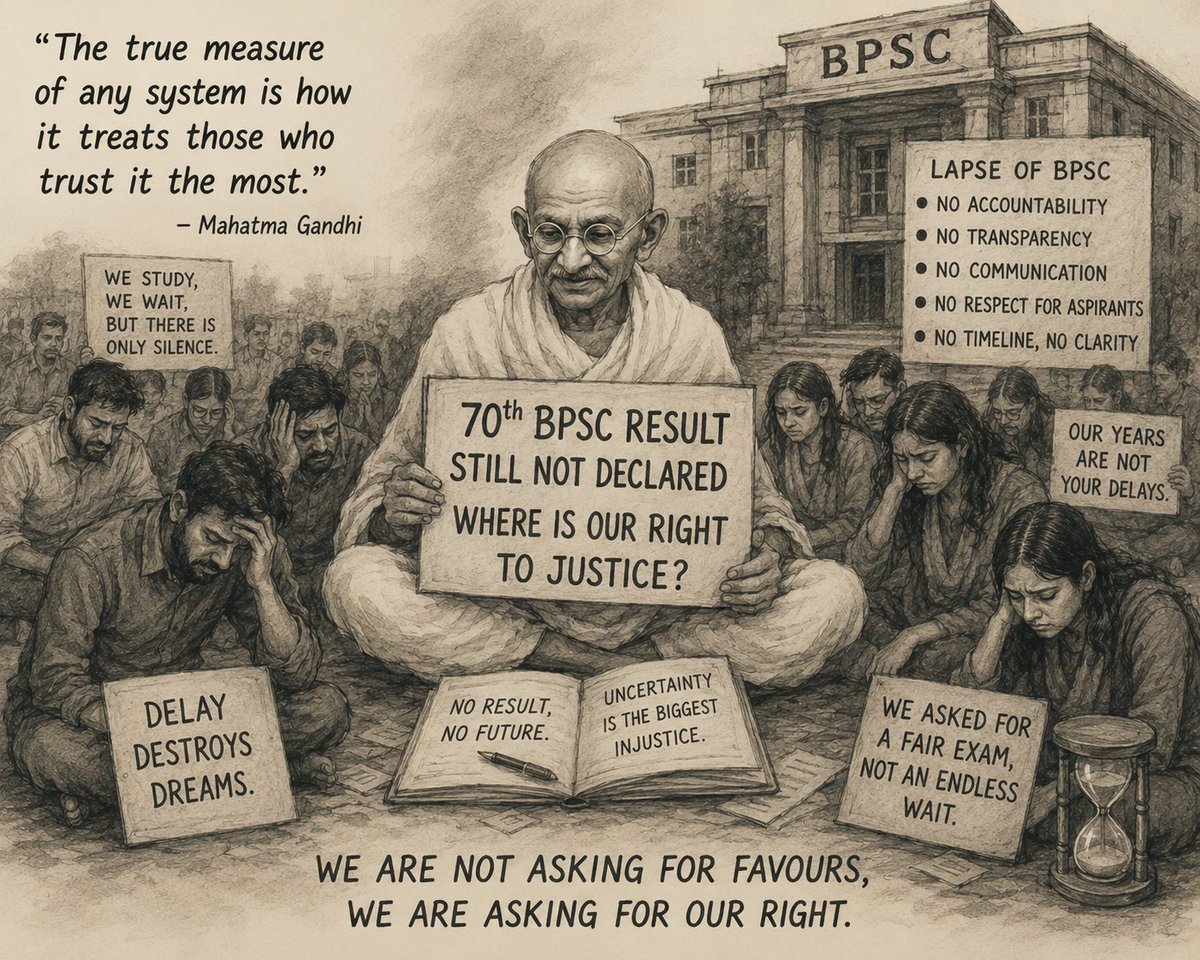 arp_57's tweet photo. From the #70thBPSC notification till the result is declared,

 Birbal's Khichdi is being cooked.

 Similarly,
 the Khichdi of the dreams of BPSC aspirants is being cooked.

After all,

 what is the problem in releasing the final result of @BPSCOffice ?

#Declare70thBPSCResult https://t.co/qiabTX8A4N