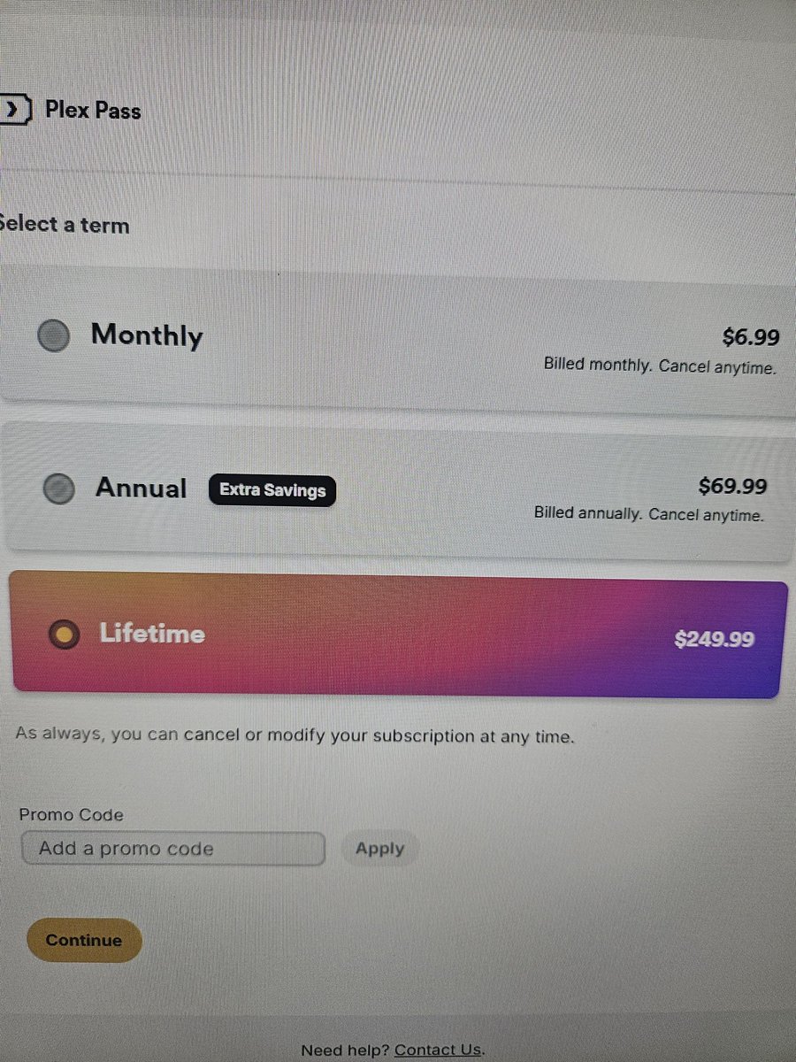 darthdunsparce's tweet photo. Was about to buy @plex pass on my phone before they triple the price. Why does it costs $75 more on my phone than on the computer?

How about instead of charging me through Play Store and putting the cost for the fees on ME, you just redirect me to the website if I want lifetime https://t.co/IxqaCuzVik