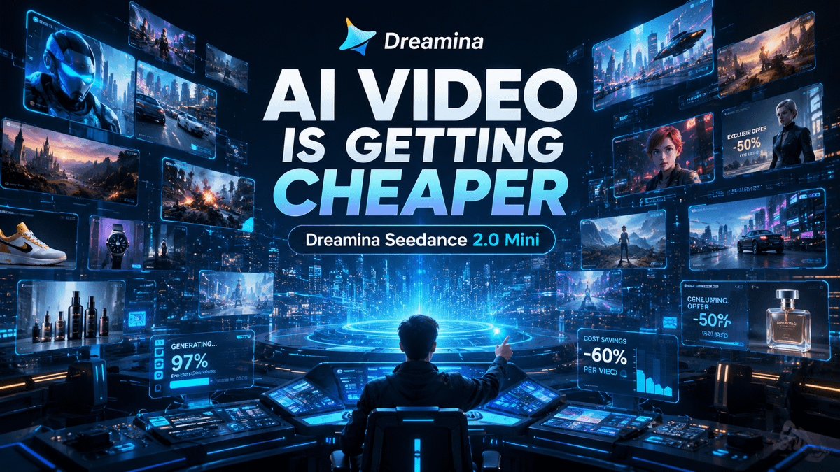 Nas_tech_AI's tweet photo. AI video is getting cheaper.

Not slightly cheaper.

Dramatically cheaper.

So I tested Dreamina Seedance 2.0 mini to see what you're actually giving up.

Turns out... not much. https://t.co/k6c8Essooh