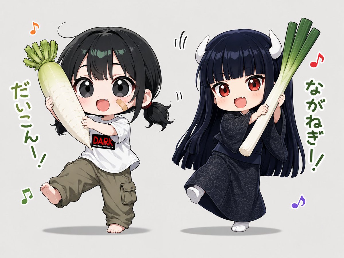 おさげちゃんと遊ぼう第2段です。 今度はうちのちび鬼と遊んでもらっ