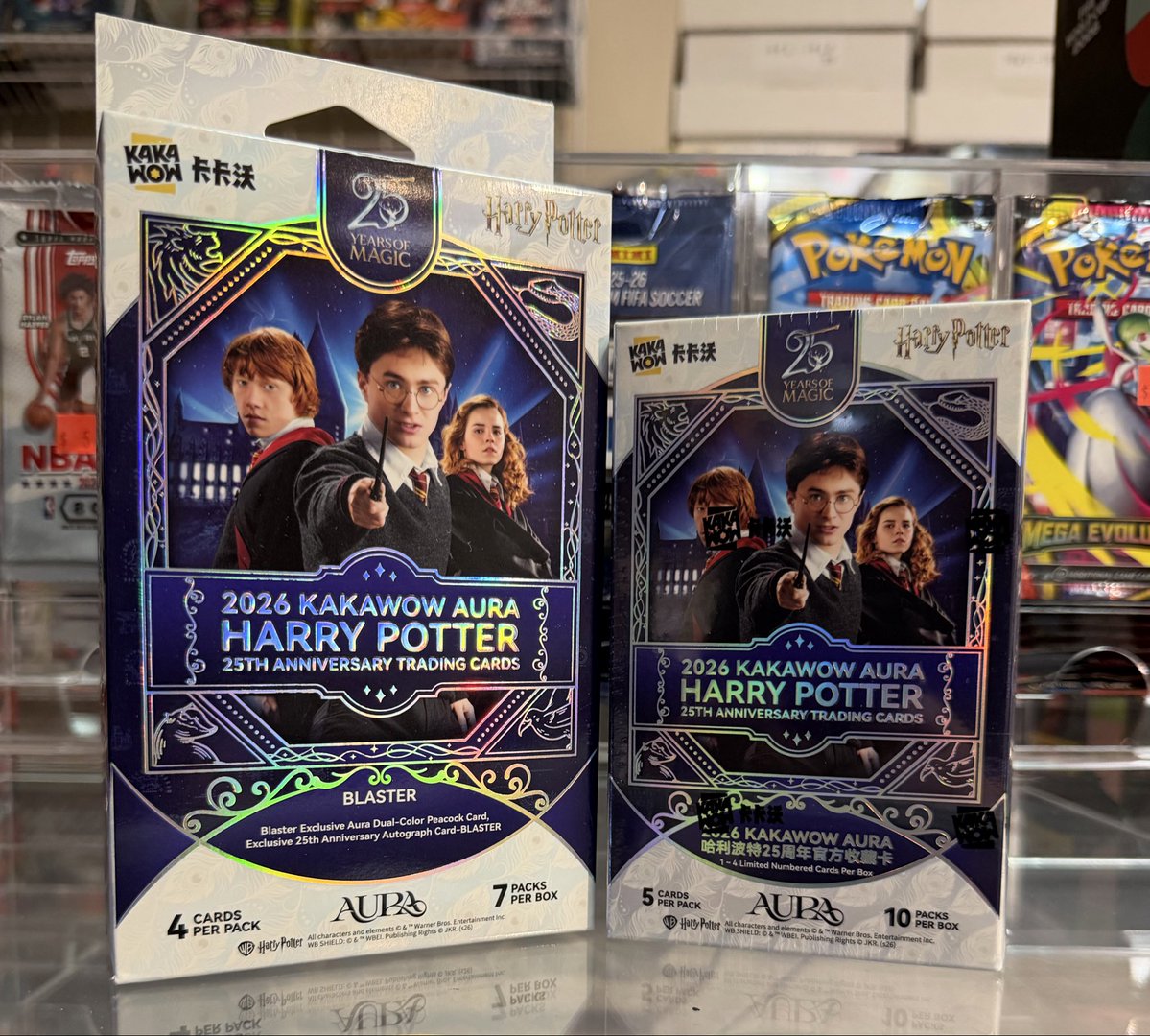 2_cards's tweet photo. Thursday brings us Donruss baseball and football along with the new Harry Potter 25th Anniversary Aura trading cards!  Open 11-9. https://t.co/RRgcwrgn5k