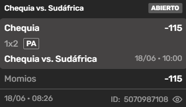 Romanotipster's tweet photo. Vamos por la segunda jornada del mundial. 

#Chequia #Sudáfrica #mundialdefútbol2026 https://t.co/8LEd6jzxXG