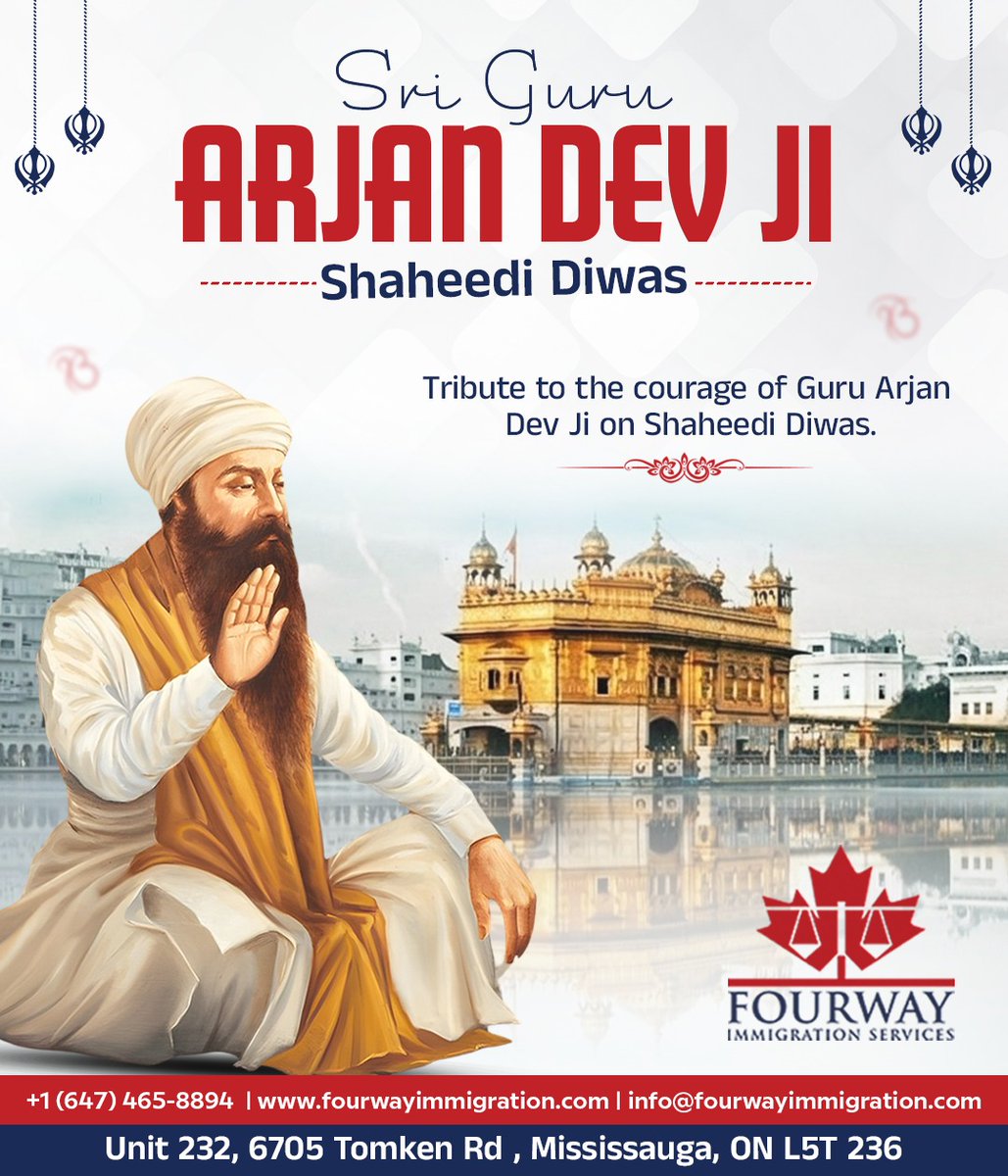 InfoAujla's tweet photo. On the sacred Shaheedi Diwas of Sri Guru Arjan Dev Ji, we bow our heads in reverence to the embodiment of faith, humility, sacrifice and selfless service. May His teachings inspire us to walk the path of compassion, courage and devotion.

📷 Dhan Dhan Sri Guru Arjan Dev Ji 📷 https://t.co/cI1seDLIRd