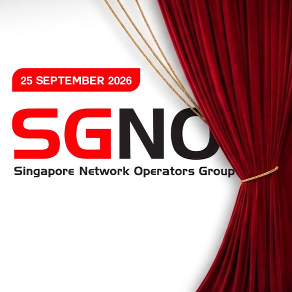 SGNOG_OC's tweet photo. #SGNOG13 Call for Papers is still open and we want to hear about your research and ideas! Spark our imaginations with how you manage contemporary #networking challenges!
There is still time to submit your presentation proposal!
#KeeperoftheNet #sgnog #nog #network https://t.co/WejfzbMQFo