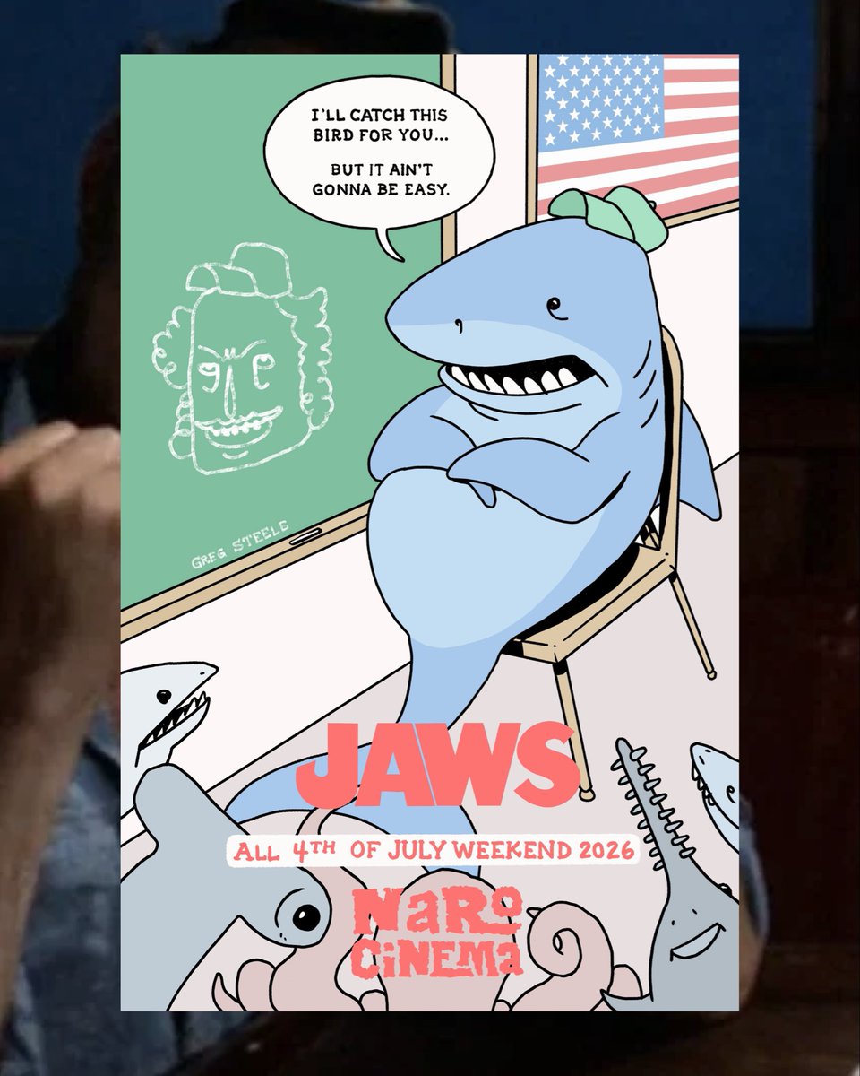 narocinema's tweet photo. 🦈 Just when you thought it was safe to go back in the water…

Jaws returns to the Naro July 3-5.

Celebrate the holiday weekend with Spielberg’s original summer blockbuster on the big screen.

🎟️ Online ticketing coming soon at https://t.co/8nhn0v66ha https://t.co/YJlvn5QlcL