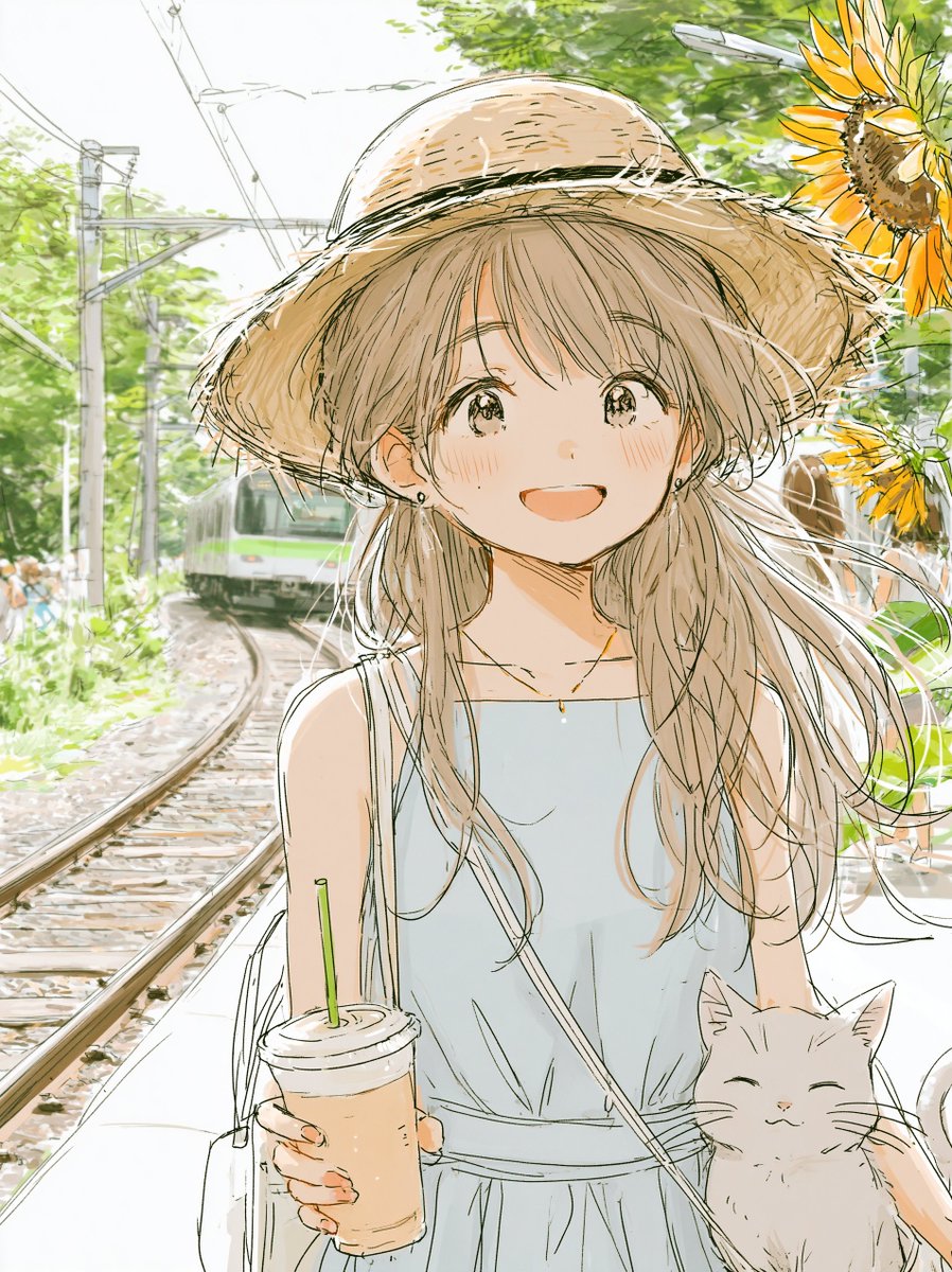 chocola_palette's tweet photo. 『夏色ダイアリー』
～笑顔でツーショット～ https://t.co/8jGHT7M9zQ