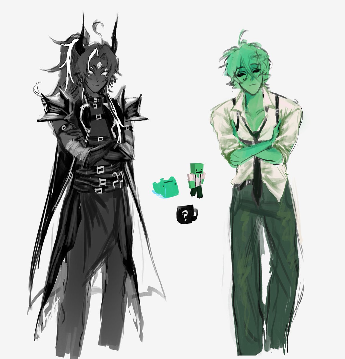 sazuhnal's tweet photo. together...we are....entropy.... #mugmfanart #wyllfanart https://t.co/zY4Mpjlttc