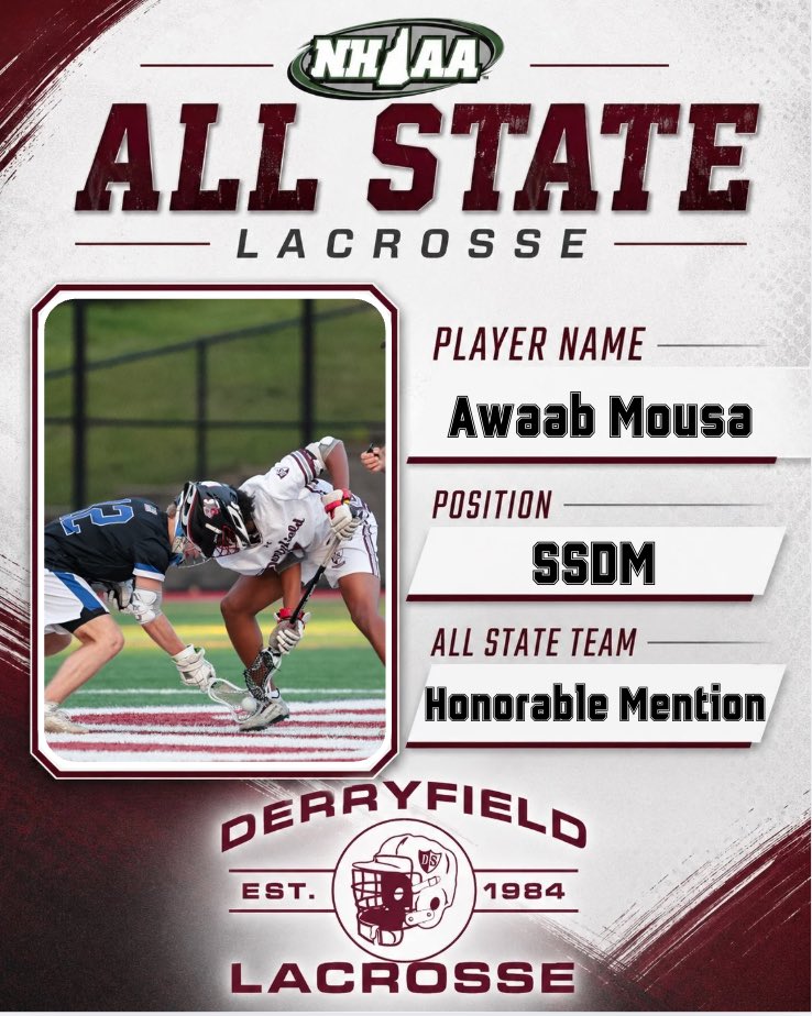 DSBoysLax's tweet photo. Congratulations to all of our Honorable Mention All State members on another great season of Derryfield lacrosse 🥍 built through their hard work and dedication #ProudOfOurPastPrimedForTheFuture #STELLOS https://t.co/DrSM79g6fD