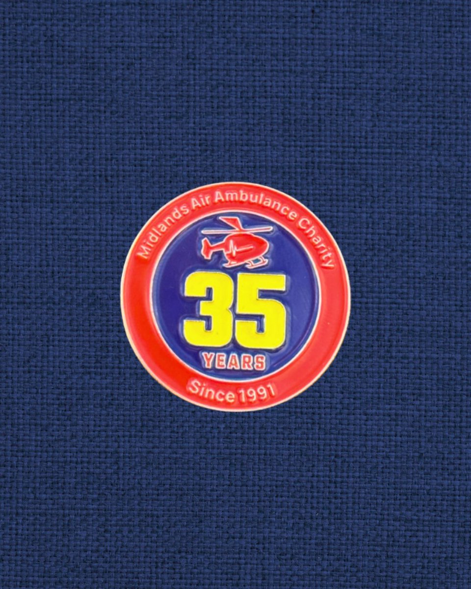 MAA_Charity's tweet photo. 🚁 35 years of saving lives 
Celebrate this incredible milestone with our limited-edition anniversary pin badge. A premium keepsake honouring three and a half  decades of  dedication, rapid response, and lifesaving care across the Midlands.
Wear it with pride and show your support for a service that changes lives.
✨ Perfect for supporters, collectors & those who’ve seen our mission in action
🛍️ Visit: https://t.co/7cX7uavsuw.