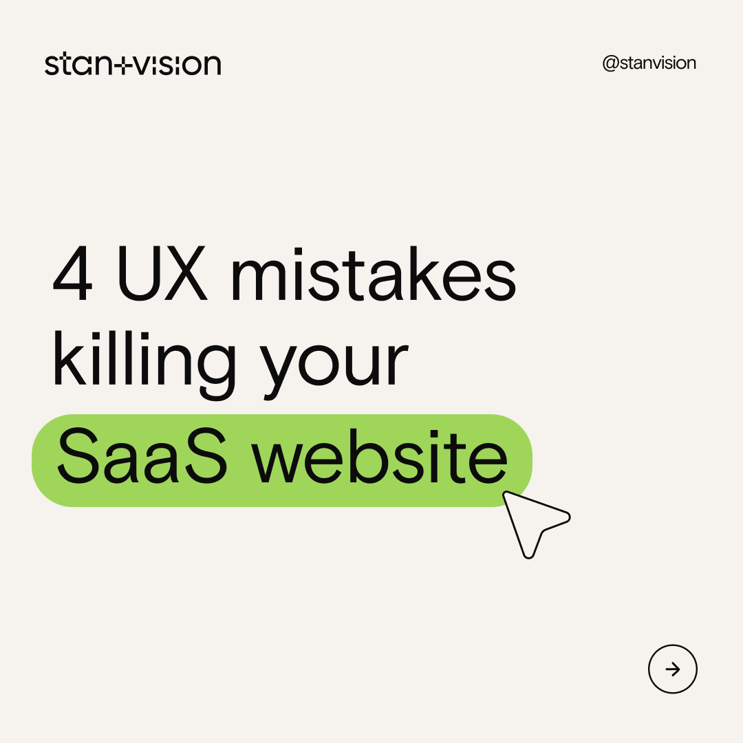 stan_vision's tweet photo. Most conversion problems don't look like problems until you know where to look. 🔍

Which one do you think costs SaaS companies the most?

#saas #uxdesign #webdesign https://t.co/HSU7iQdDto