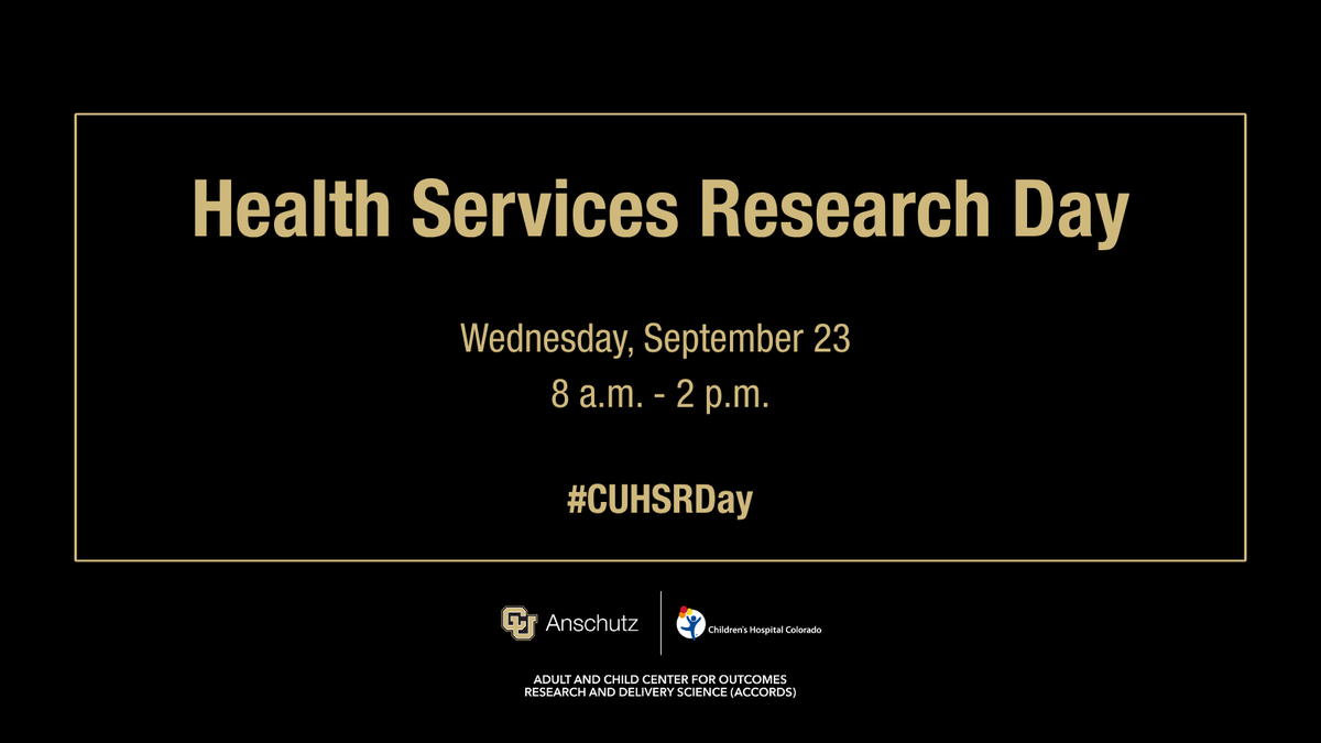 ACCORDSResearch's tweet photo. ACCORDS invites you to the inaugural campus-wide event open to students, residents, faculty, staff, clinicians, administrators, and research teams!
Learn more: https://t.co/pnf9EKCK3g
#CUHSRDay #CUAnschutz #HealthServicesResearch #ACCORDSCommunity #TeamScience https://t.co/ae0RbiokH4