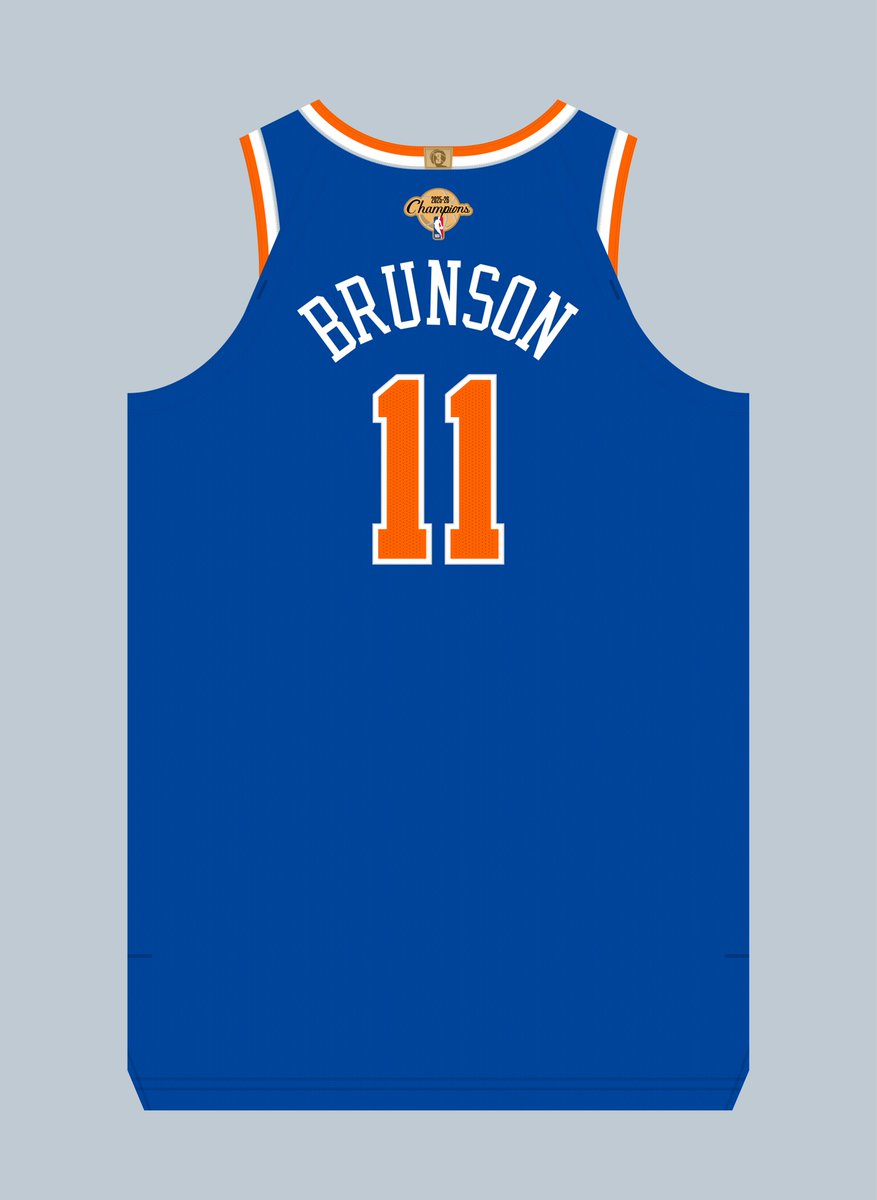 EtienneCatalan's tweet photo. Probable Knicks jersey for opening night of next season - with the Champions patch! 🏆 https://t.co/qoXN0fFln4