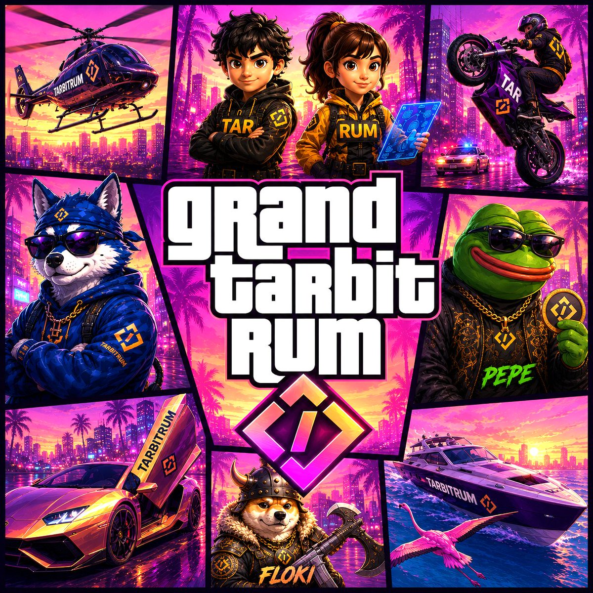 juno60666's tweet photo. The adventure of the all $TAR heroes on #Tarbitrum , #GTAVI &amp; #GTA6 https://t.co/TRoB8OYNZb