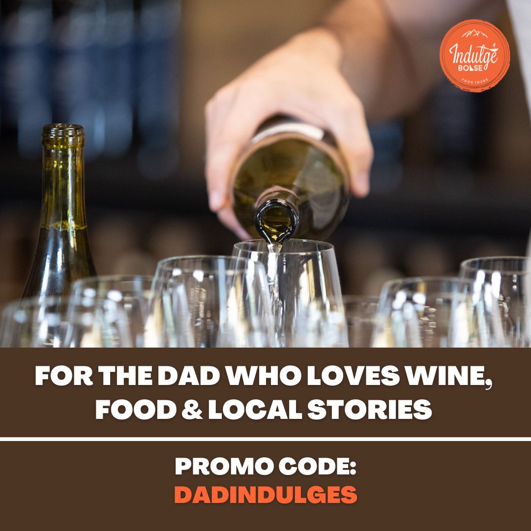 IndulgeBoise's tweet photo. Father's Day gift idea:

For the dad who loves wine, food, history, architecture, and local stories — give an Indulge Boise Gift Card.

10% off through Father's Day with code DADINDULGES.

https://t.co/QQZ6vJiYLN

#IndulgeBoise #FathersDay #DADINDULGES https://t.co/Ji1xKurySa