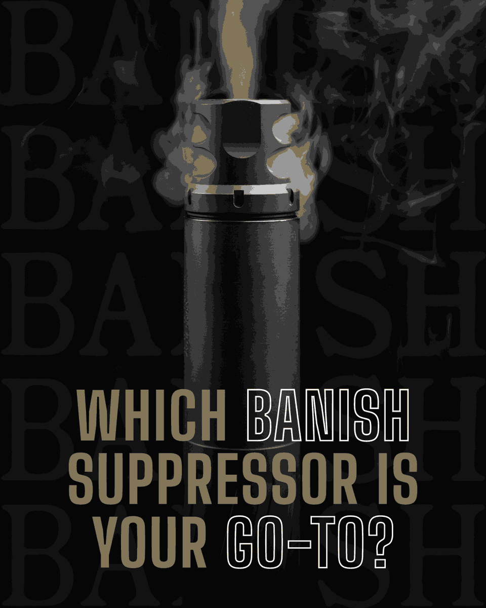 ShootBANISH's tweet photo. What's your favorite BANISH suppressor? 🤔 

Drop your pick in the comments and tell us why. https://t.co/P4X9uu7Vxd