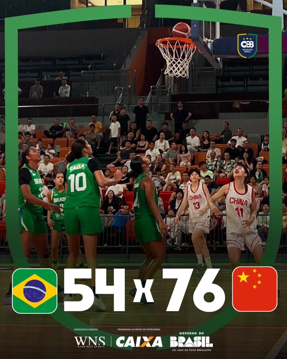 basquetebrasil's tweet photo. Brasil é superado pela China na estreia do Torneio Amistoso de Sanya. 

🏀 Sara Martins • 18 pontos
🏀 Nayara Cardoso • 10 pontos
🏀 Júlia Preis • 9 pontos 

🔛 O Brasil volta à quadra nesta sexta, às 7h30, de Brasília, diante do VKK Vojvodina, da Sérvia, na sequência da competição.