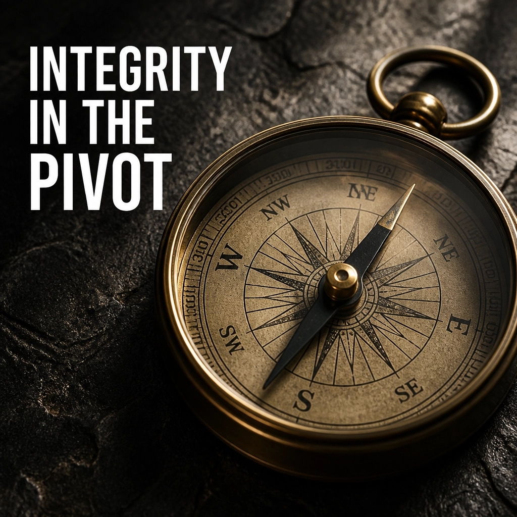 LeadTheTeam's tweet photo. Pivoting doesn’t mean losing your way. To change with integrity:
1. Explain the ‘why’
2. Lead with core values
3. Be real about the road ahead
Leadership starts with you. But it's never about you. Get out FRONT!
#Character #Pivot #ChangeManagement #GetOutFront https://t.co/TwsyJZyu6x