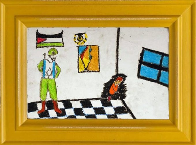 Boudicca61AD's tweet photo. "A Child’s View of Gaza" No5

One of many drawings by the children of Gaza (2011) that Jewish organizations pressured an Oakland children’s museum to cancel. Community leaders say the shutting down of the exhibition is the result of a disturbing — and well-funded — campaign to silence Palestinian voices across the US.