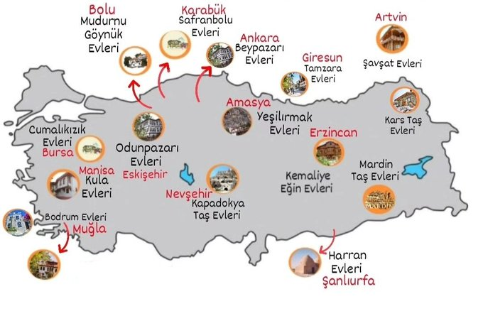 haritayikesIf's tweet photo. Evleri ile meşhur illerimiz. https://t.co/Y27ssGVVa2