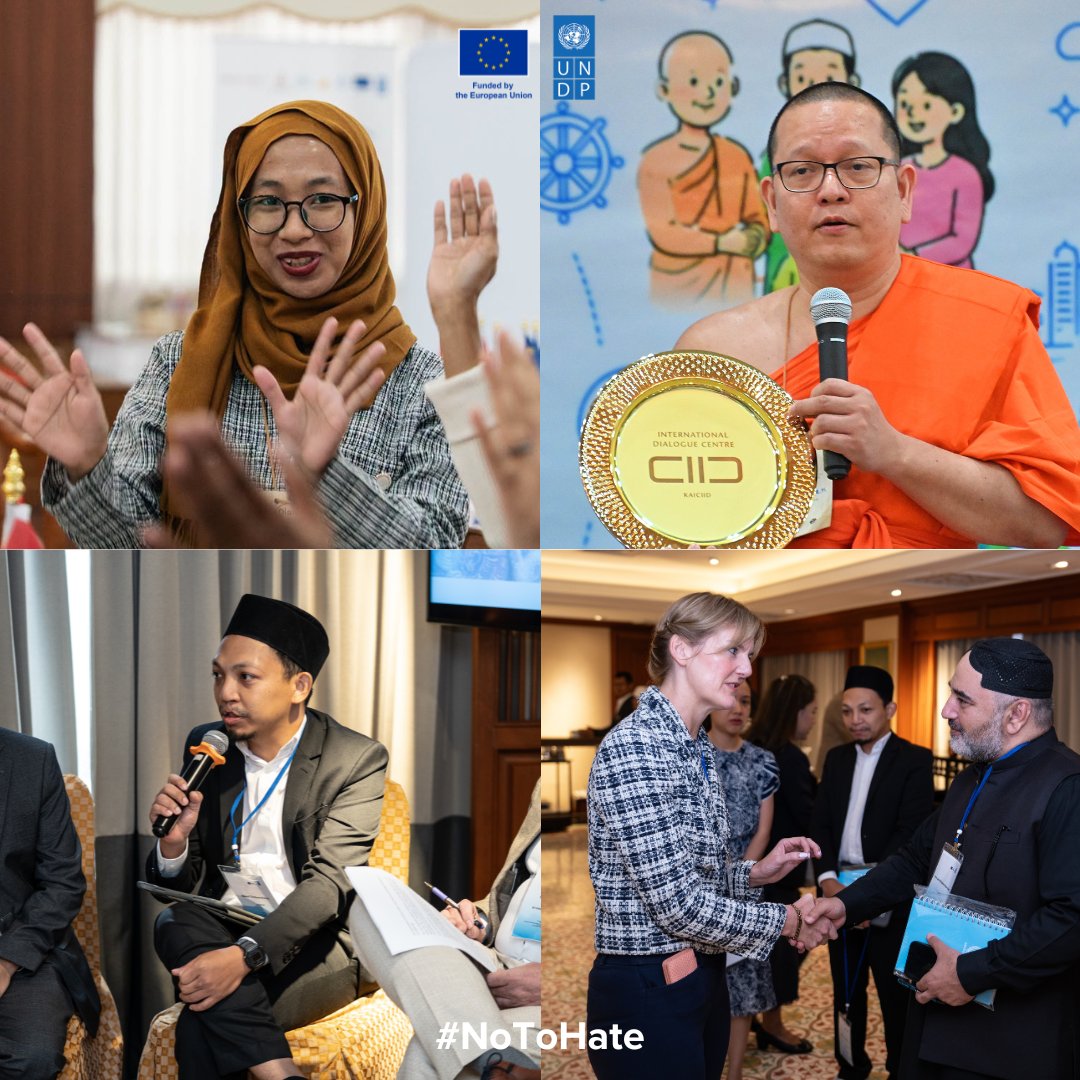 UNDPThailand's tweet photo. On International Day for Countering Hate Speech, we're reminded that preventing hate speech requires action from all of society.

In Thailand, with @UNDPEU, we empower faith-based leaders as agents of change, promoting digital &amp; AI literacy to strengthen social cohesion.#NoToHate https://t.co/jAUw2AmJ1U