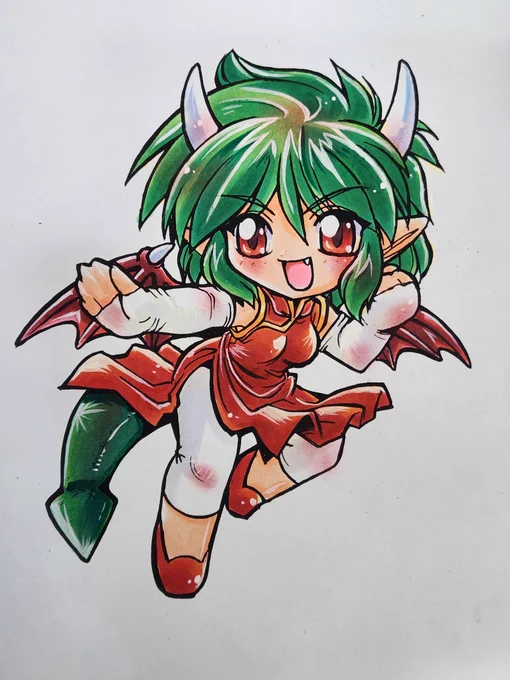ドラコさん コピック塗りアナログ絵 定期リサイクル絵