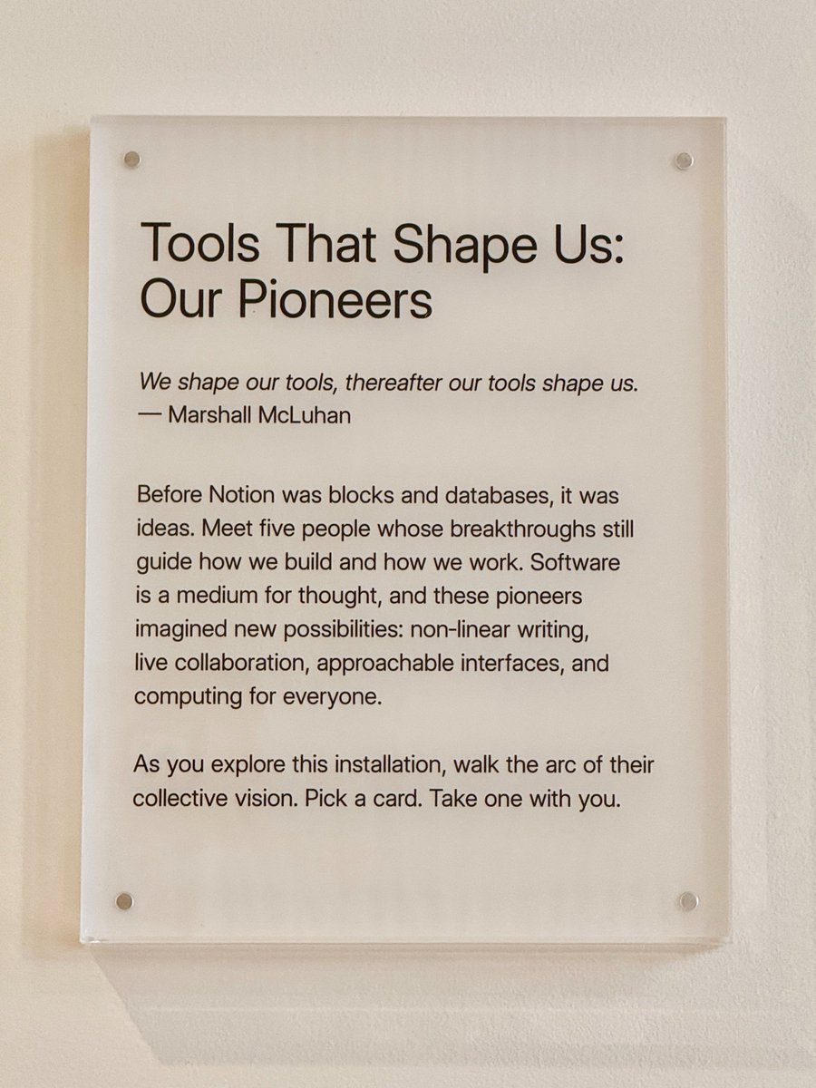 Right next to the lunch spot at NotionHQ, you'll find our gallery of the computing pioneers, like Ad...