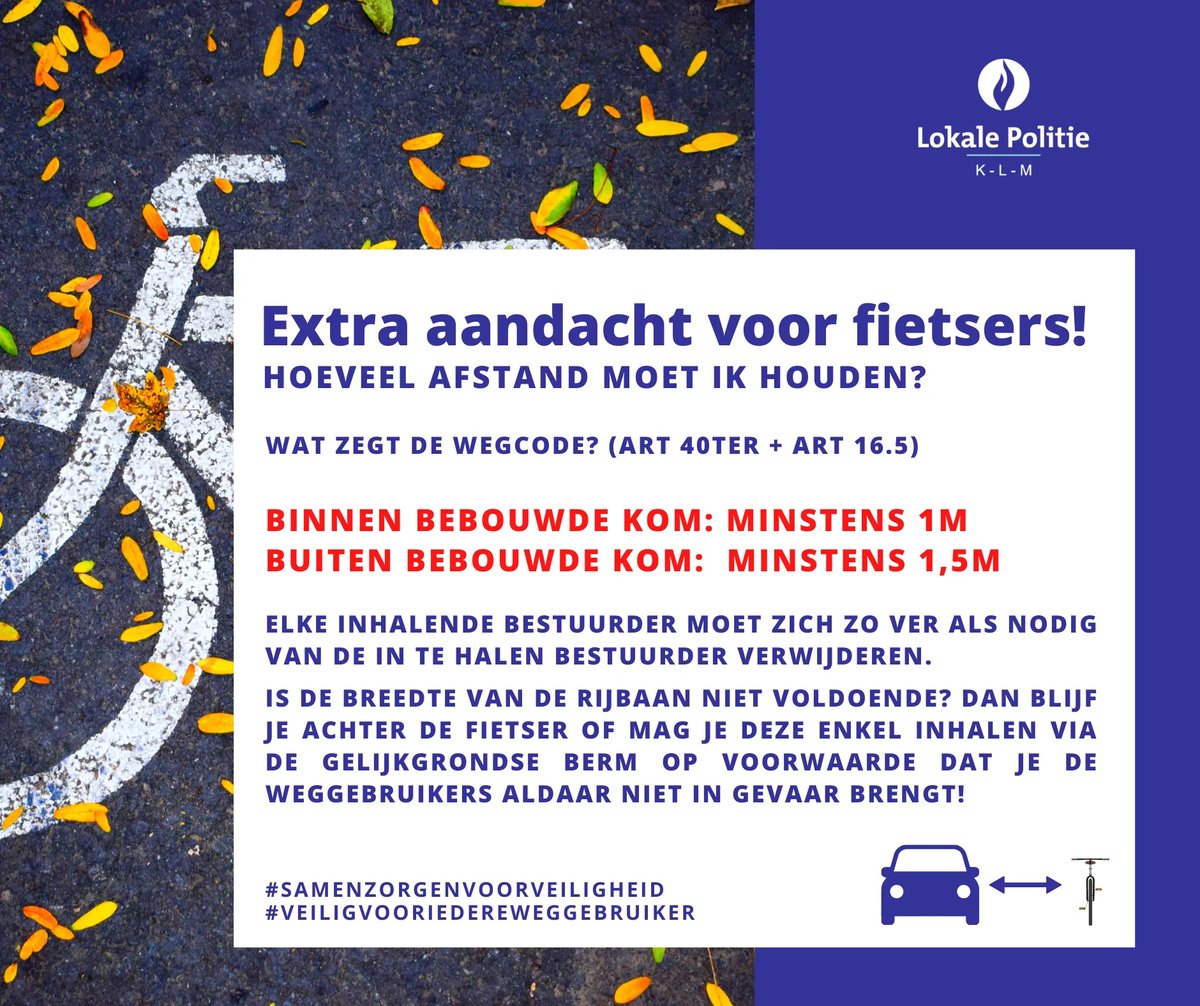 HeijdenJozef's tweet photo. Regels inhalen fietser in België

De regels zeggen wat over afstand houden als je een fietser inhaalt.

In Nederland kennen we deze regels niet, maar het wordt wel tijd om deze regels ook bij wet vast te leggen. In Duitsland, Frankrijk en Spanje is die afstand ook verplicht. https://t.co/B7gUXty6ts