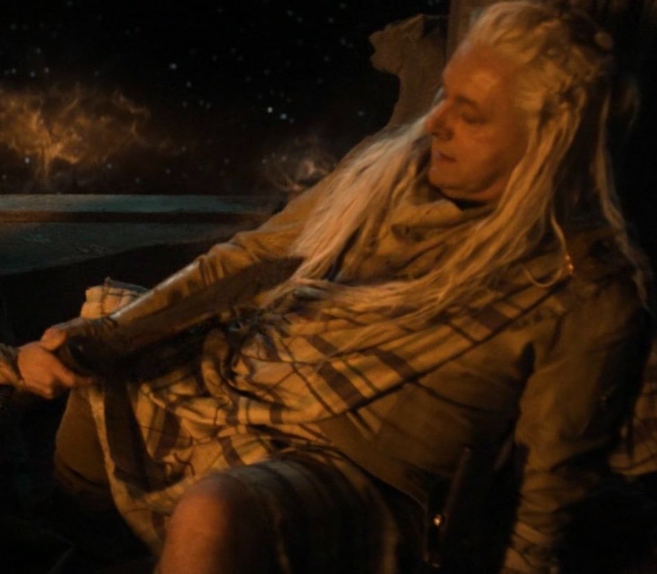 ichibtr's tweet photo. Unpopular opinion (apparently?): I LOVE GENERAL AZIRAPHALE WITH LONG HAIR IN A KILT https://t.co/Z7CpamtW4G