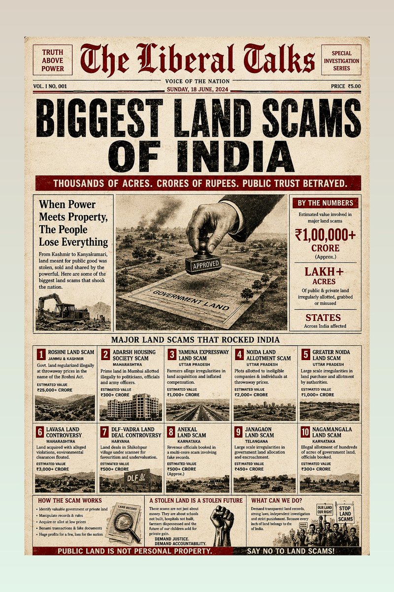 LiberalTalkss's tweet photo. LAND SCAMS https://t.co/GrIPb4WB3g