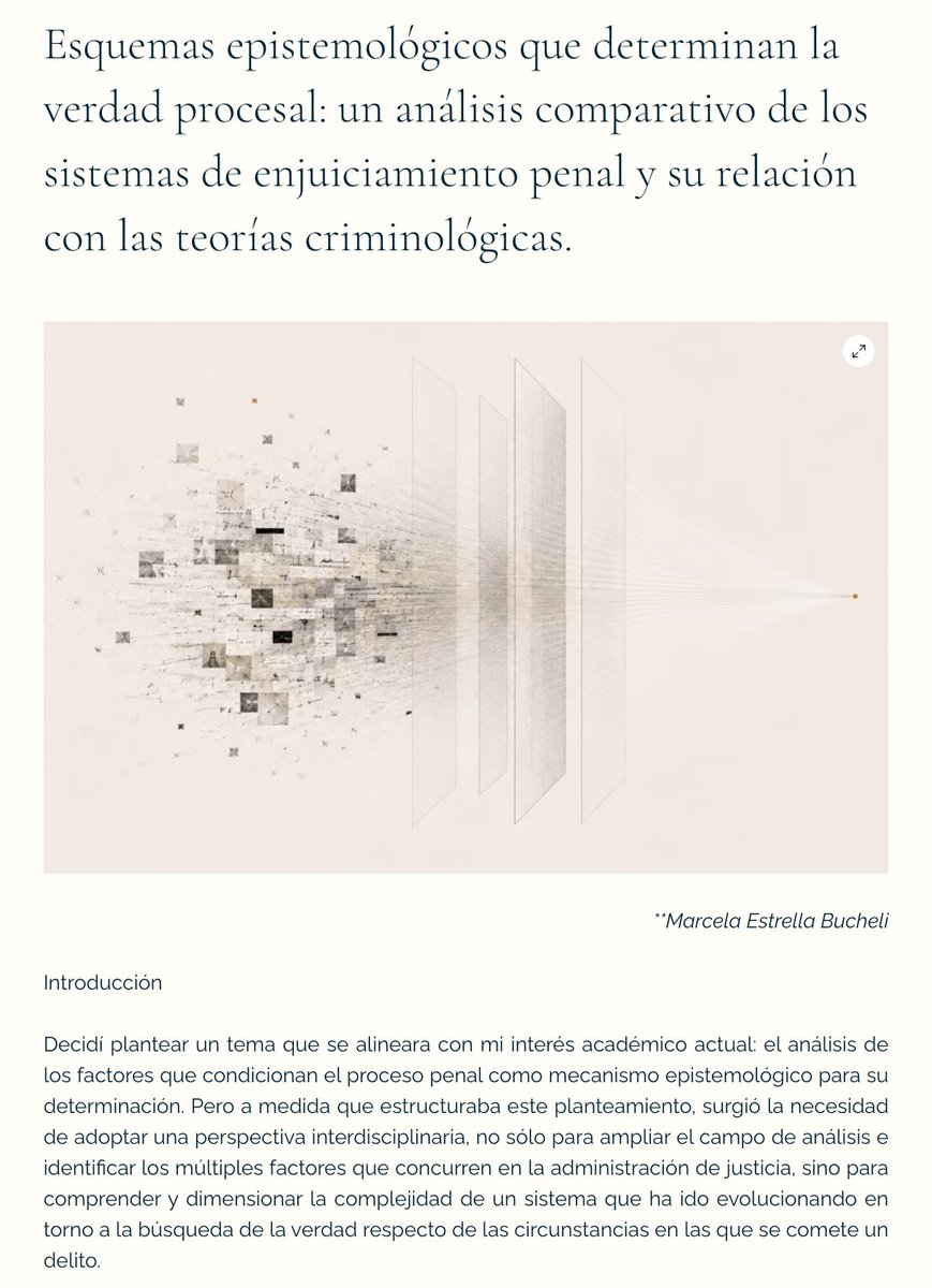 marsshmelow's tweet photo. 📌El proceso penal no es un espacio neutral.

Aunque suele presentarse como un mecanismo técnico para reconstruir hechos, toda verdad procesal se construye dentro de un marco determinado, con reglas probatorias, modelos de enjuiciamiento, criterios de valoración, narrativas institucionales y relaciones de poder.

En mi nuevo artículo propongo mirar el proceso penal como un mecanismo epistemológico de obtención de la verdad.

Esto implica preguntarnos no solo qué se prueba, sino cómo se prueba, quién interpreta la prueba y qué teorías sobre el delito sostienen esa interpretación.

La verdad procesal no es idéntica a la verdad histórica. Tampoco es una verdad absoluta.

Es una verdad jurídicamente construida, limitada por el proceso, condicionada por los actores judiciales y atravesada por paradigmas criminológicos dominantes.

Por eso, analizar la verdad procesal exige también analizar el poder.

Nuevo artículo en mi blog:
"Esquemas epistemológicos que determinan la verdad procesal: un análisis comparativo de los sistemas de enjuiciamiento penal y su relación con las teorías criminológicas".

🔗https://t.co/RwcKFvA1qK