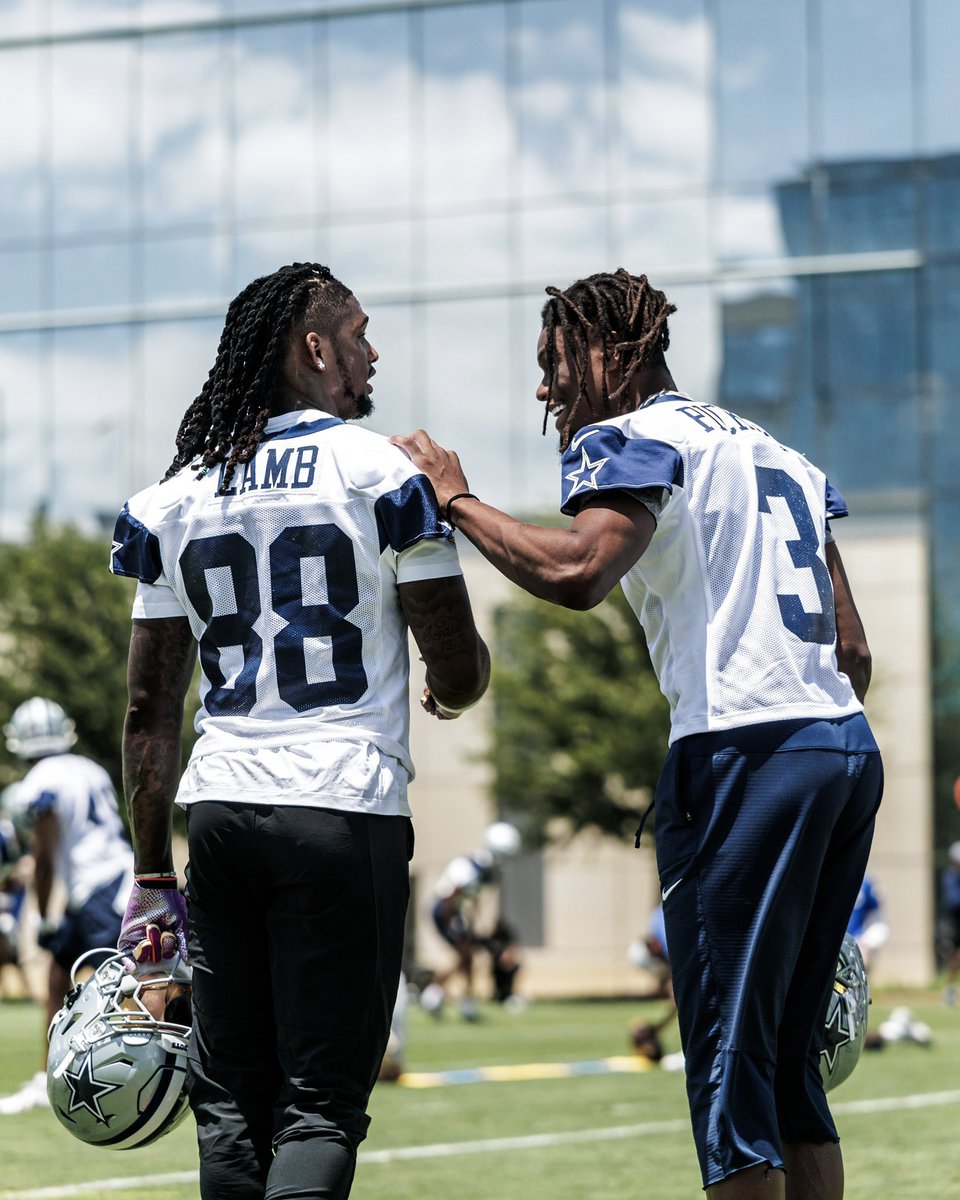 GPickensMuse3's tweet photo. The vibes between George Pickens and CeeDee Lamb are exactly what Cowboys fans wanted to see.

Pickens reporting to mandatory minicamp only makes it better.

88 + 3 = Problems. ⭐️

#DallasCowboys #PickensMania https://t.co/tRqlGaboiB