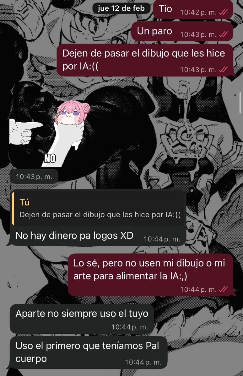CherryToragao's tweet photo. Yo no iba a abordar este tema de manera tan explícitamente publica a como lo hice en streams, pero esto ya fue la gota que derramó el vaso. No quiero broncas pero esto fue meterse con mi trabajo, nada personal en contra de los involucrados.

Ya ni porque hay demasiados programas gratis, tutoriales de YT o literalmente tienen cercanos que son diseñadores/ilustradores dejan de usar la IA que ahora mismo solo provoca bilis y rechazo de un público nuevo dentro de la comunidad, que flojera.

“Es que no hay presupuesto”gente con la que ha trabajado conmigo saben que sin bronca se puede llegar a un acuerdo, yo estuve dispuesto a hacerles sus versiones alternativas GRATIS. He trabajado hasta por menos o gratis por meses, les consta. También el mentirme con el “nadie usó el tuyo” está muy chiyoso cuando literalmente todas son la base de mi dibujo.

El lado derecho fue la comisión que me encargaron de $500 MXN (y aparte rusheada) y el logo prototipo de KL, se les dió precio sobre agregar este y pues nada, simplemente se quedaron con mi ilustración al final. :,)