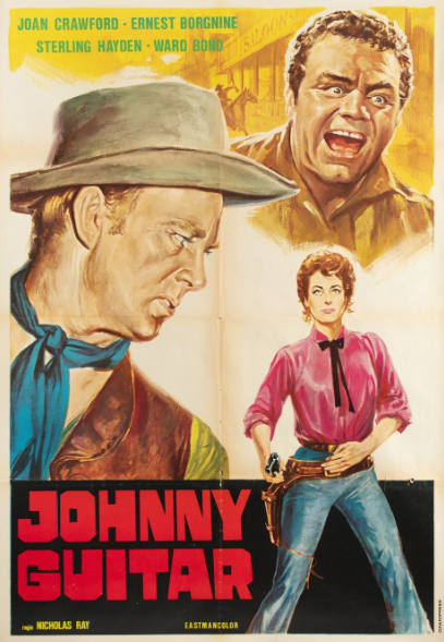 sausalitolib's tweet photo. Join us Saturday, June 20 at 6:30 p.m. for a screening of Johnny Guitar (1954).

Directed by Nicholas Ray. Adapted from the novel by Roy Chanslor. With Joan Crawford, Sterling Hayden, Mercedes McCambridge, Scott Brady, Ernest Borgnine. Cinematography by Harry Stradling. Approx. 110 min.

"MAGNIFICENTLY BIZARRE! Take a chance and surrender to the most deliriously weird Western ever made." – Joshua Rothkopf, Time Out

The film is the first in our Sterling Hayden Film Festival. We will be screening three significant films from Hayden's filmography:

June 20: Johnny Guitar (1954)
July 17: Dr. Strangelove (1964)
August 14: The Long Goodbye (1973)

See you there!