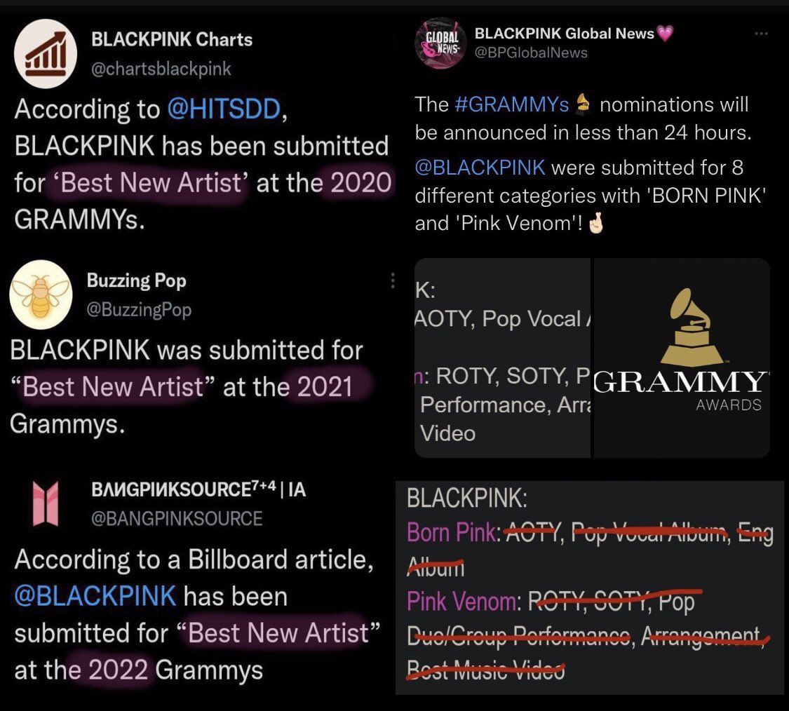 Jenovavich's tweet photo. @jenkarma6dwb4 Floppink spent 13 years since debut trying to submit for grammys nominations and failing https://t.co/R5x33NjuMy