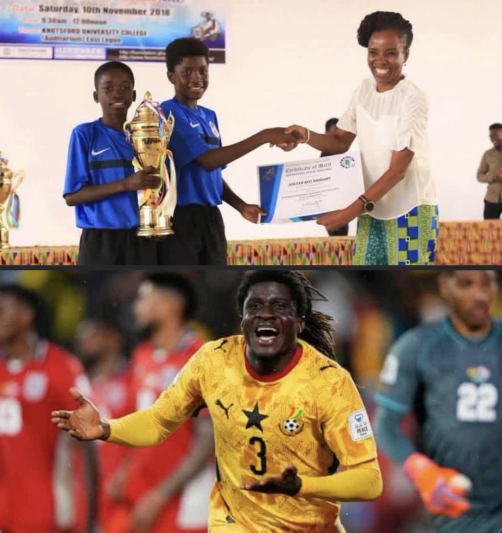 stemr_org's tweet photo. In 2019, 13-year-old Caleb Yirenkyi won the National RiSE Robotics Championship with his team, receiving his award from the iconic NSMQ Quiz Mistress Prof. Elsie Effah Kaufmann https://t.co/sXH5yKF0vj
