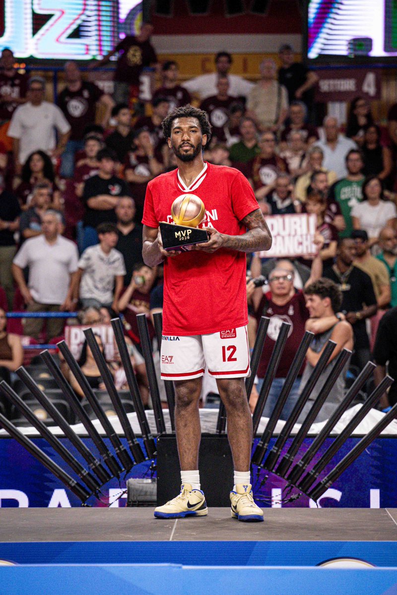 LegaBasketA's tweet photo. Armoni Brooks è l'𝐌𝐕𝐏 @UnipolCorporate delle #LBAFinals 2026 🌟

#TuttoUnAltroSport https://t.co/n7i3eRLXNz