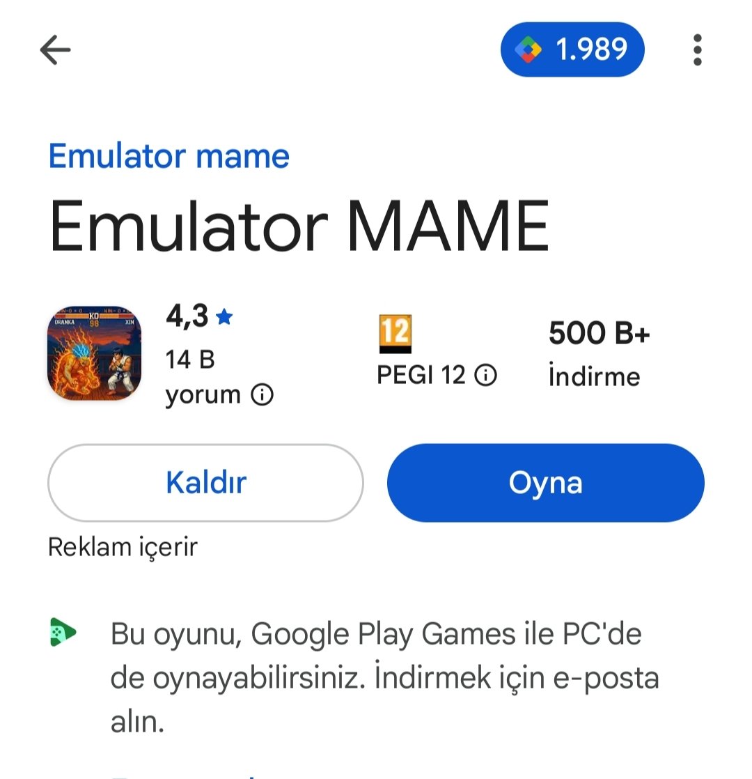 SimSeK3636's tweet photo. @aKurt2013 @DoraOzsoy Bu android uygulama zaten dostum,telefondan çokta güzel oynanıyor.Playstore Emulator mame yaz bu ekranda ki görseli indir https://t.co/0BM703BAW5